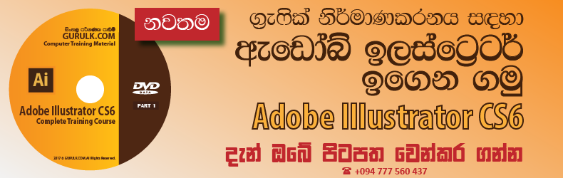 Adobe Illustrator CS6 Complete Training DVD in Sinhala